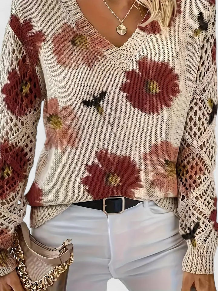 ELISE™|FLORAL SWEATER