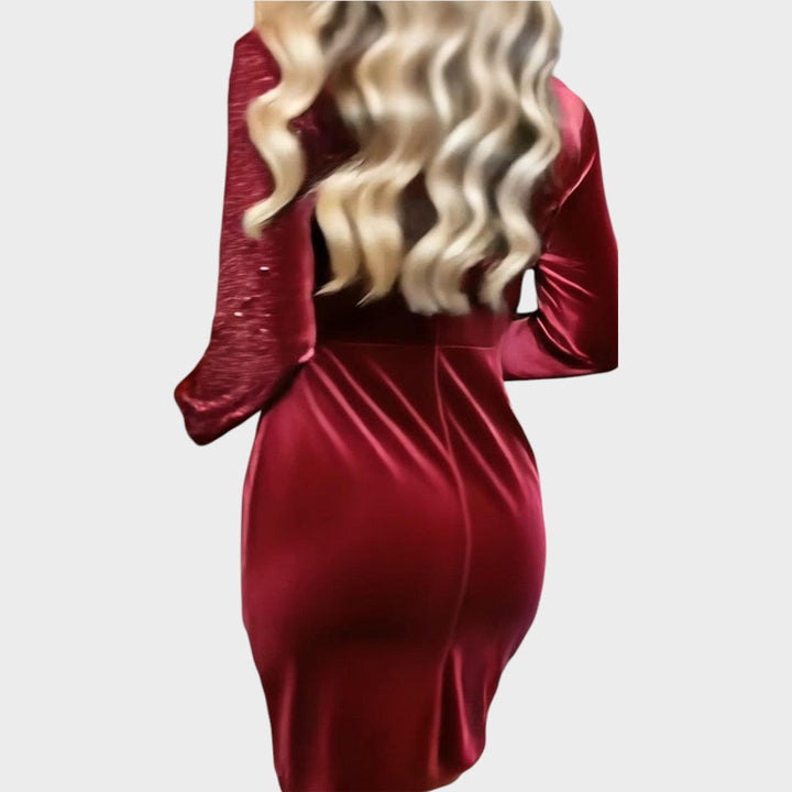 BRIGITTE™|ELEGANT DRAPED DRESS