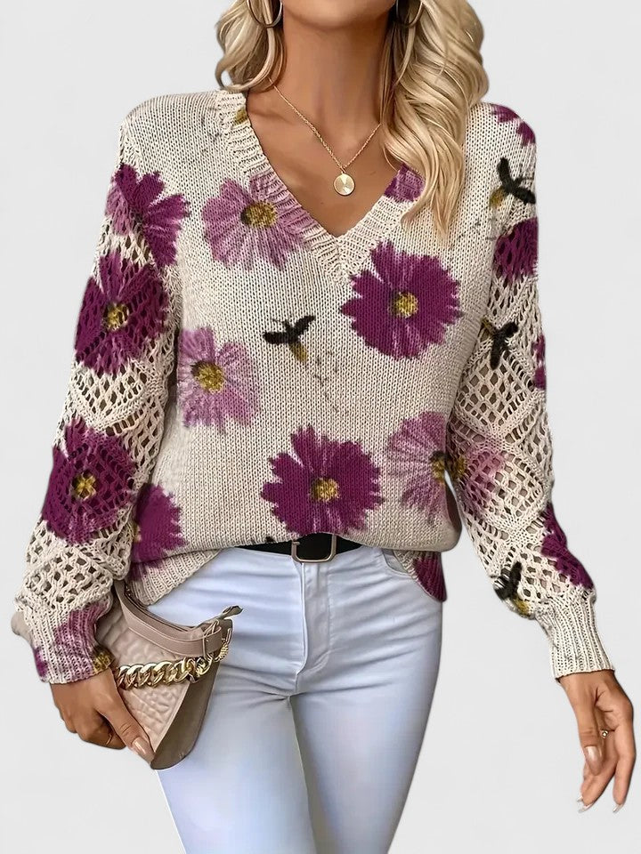 ELISE™|FLORAL SWEATER