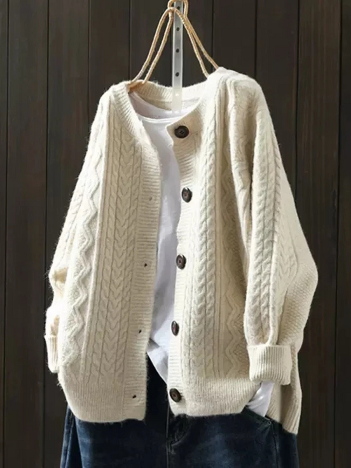 OLIVIA™|CLASSIC CABLE CARDIGAN