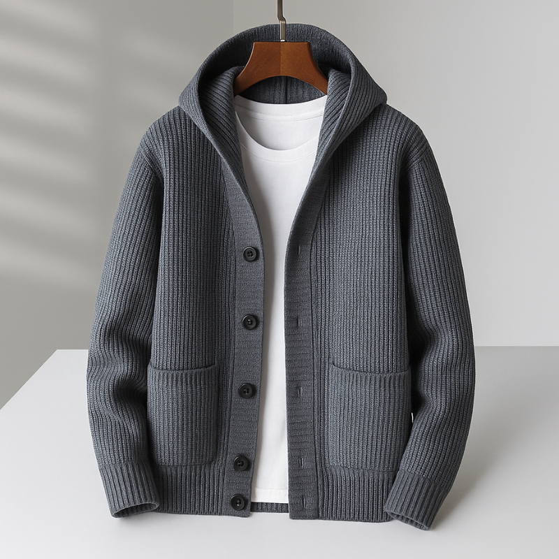 QUILL™|ELEGANT HOODED CARDIGAN