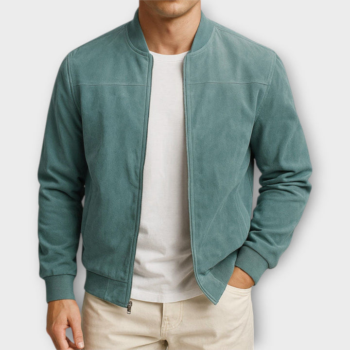 GLENN™|SUEDE BOMBER JACKET
