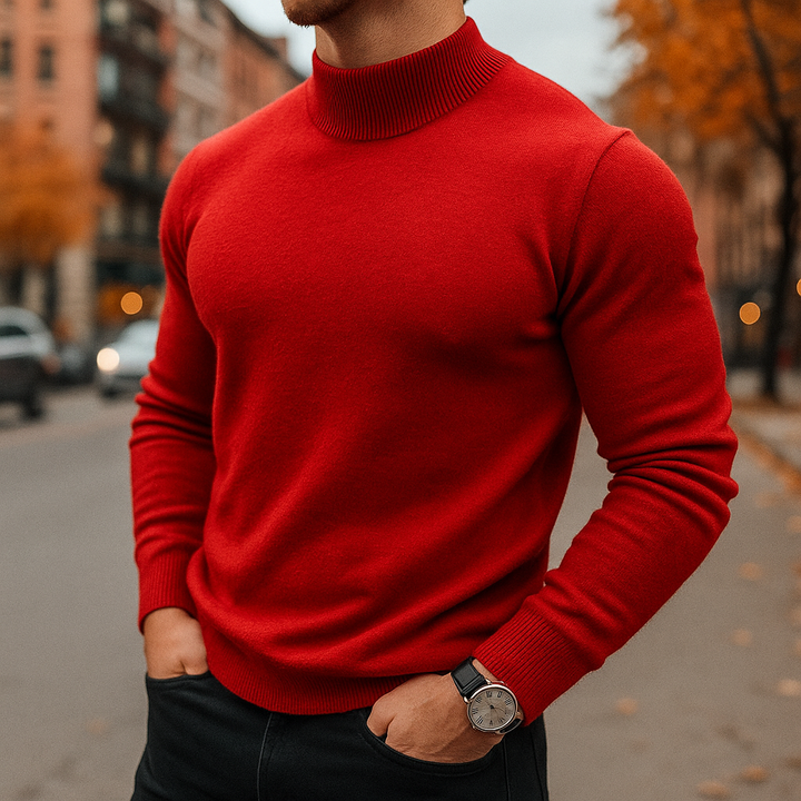 CALDER™|HALF NECK SWEATER