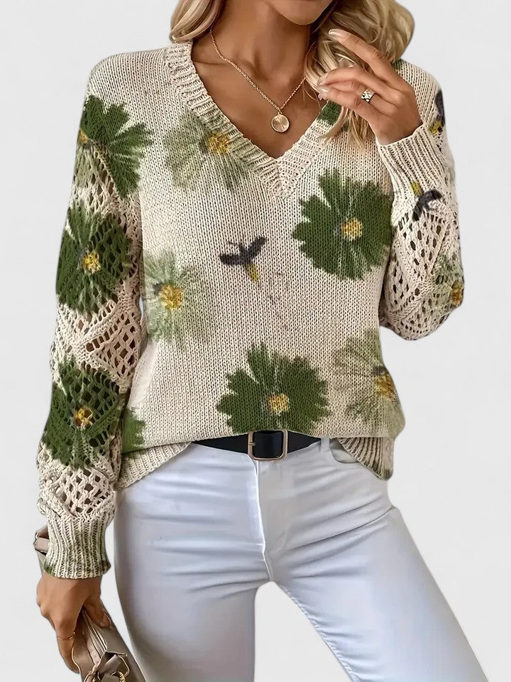 ELISE™|FLORAL SWEATER