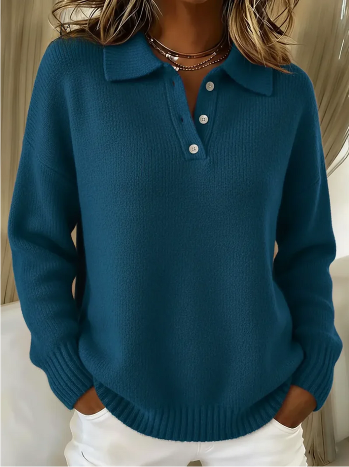 AMBER™|POLO SWEATER