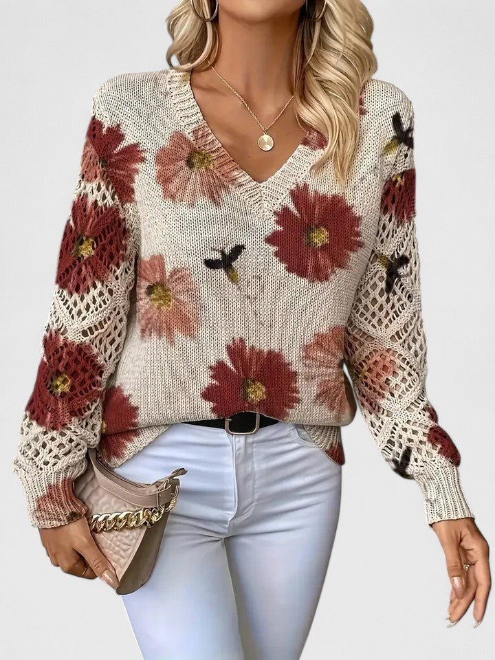 ELISE™|FLORAL SWEATER