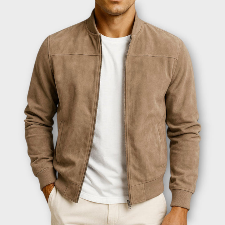 GLENN™|SUEDE BOMBER JACKET