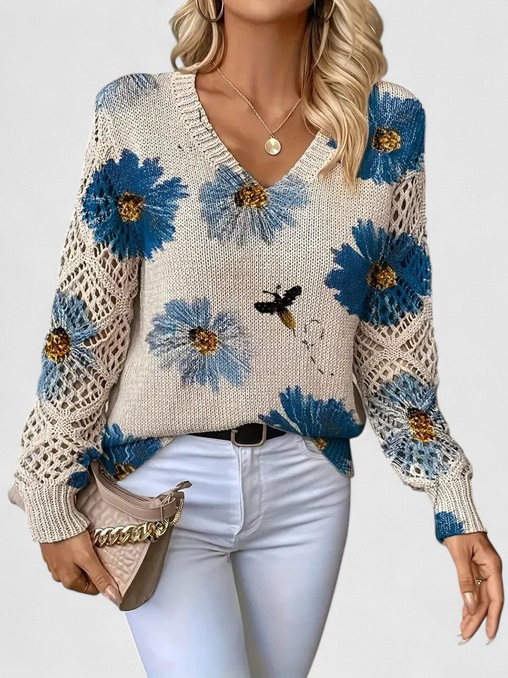 ELISE™|FLORAL SWEATER