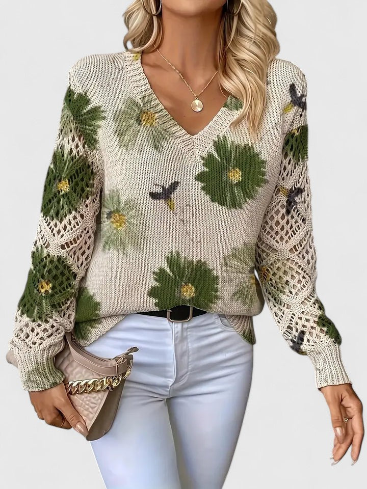 ELISE™|FLORAL SWEATER