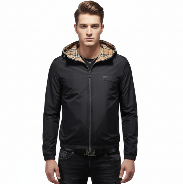 BURMONT™|CHECK HOODED JACKET