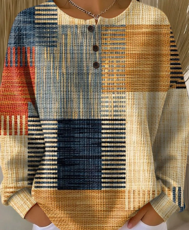 VERONICA™ | COZY HENLEY SWEATSHIRT