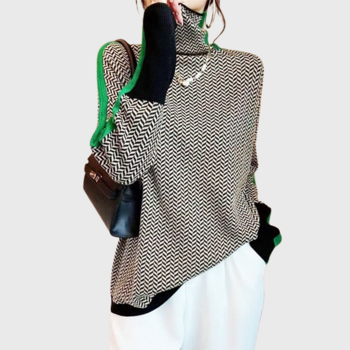 SILVIA™|HIGH NECK SWEATER