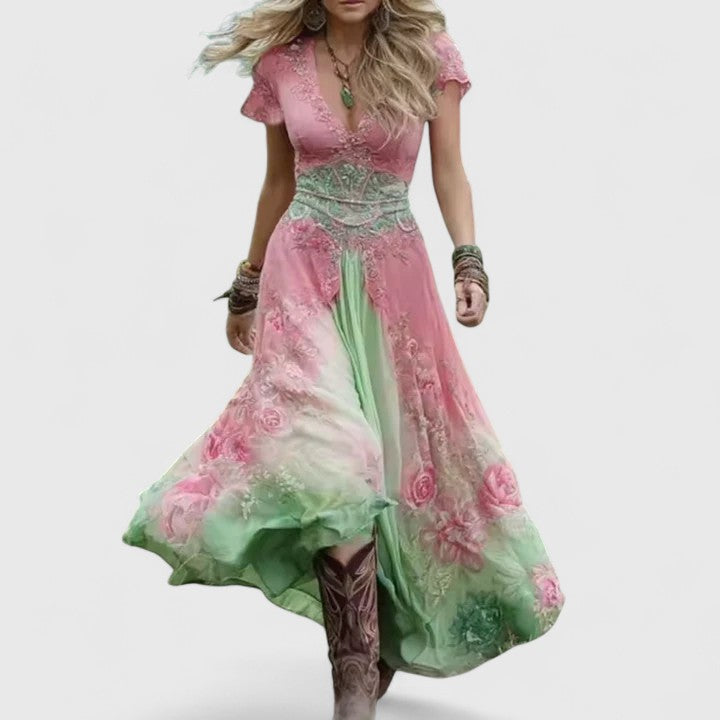 RILEY™|ELEGANT FLORAL DRESS