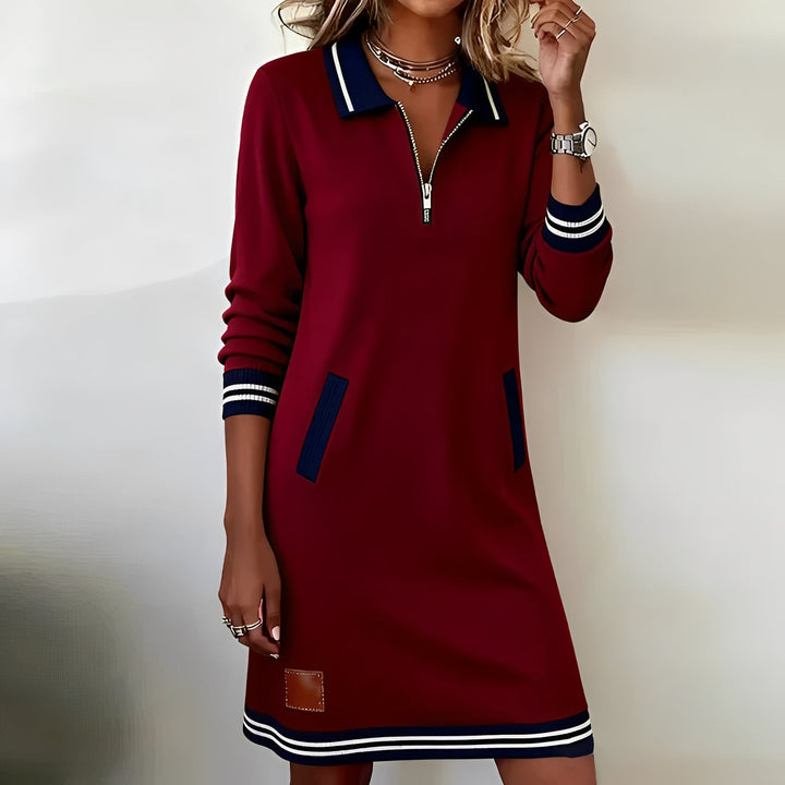 SUTTON™|CHIC ZIP FRONT DRESS