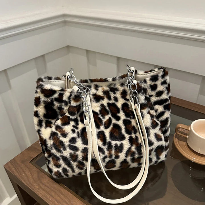 OLIVE™|TOTE BAG IN ANIMAL PRINT