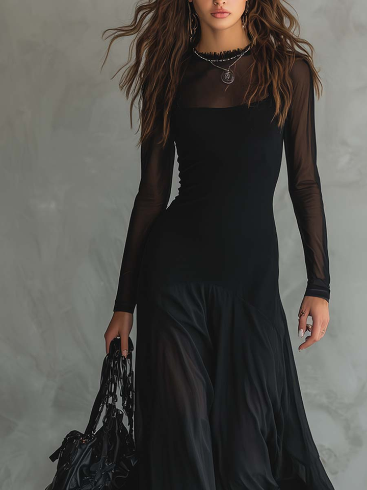 ADELAIDE™|LOOSE-FIT TULLE MAXI DRESS