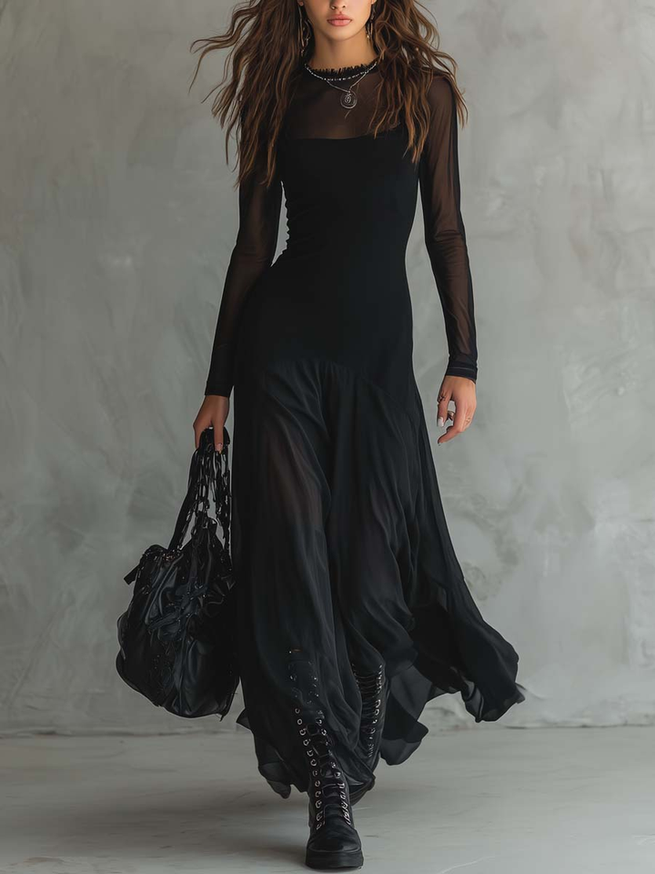 ADELAIDE™|LOOSE-FIT TULLE MAXI DRESS
