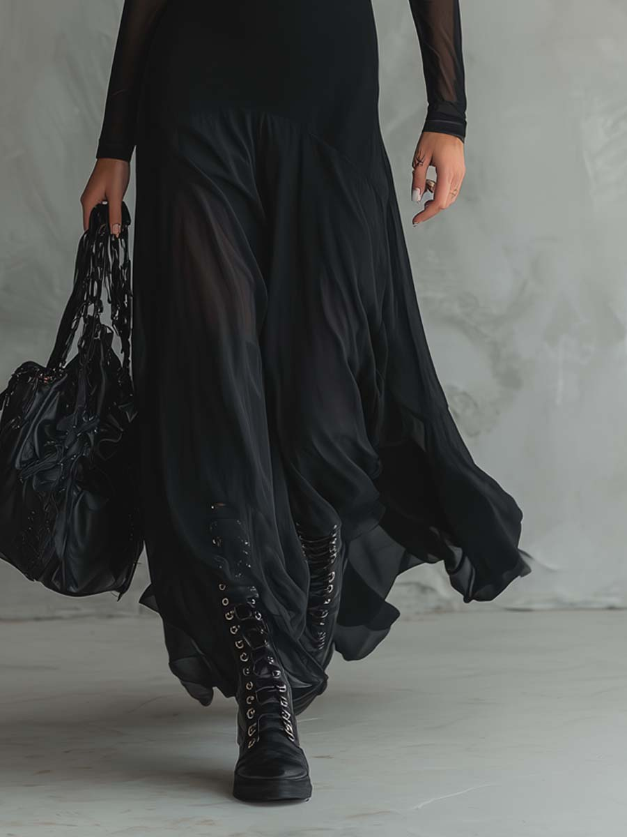ADELAIDE™|LOOSE-FIT TULLE MAXI DRESS