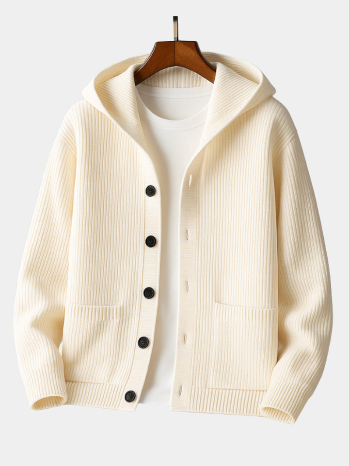 QUILL™|ELEGANT HOODED CARDIGAN