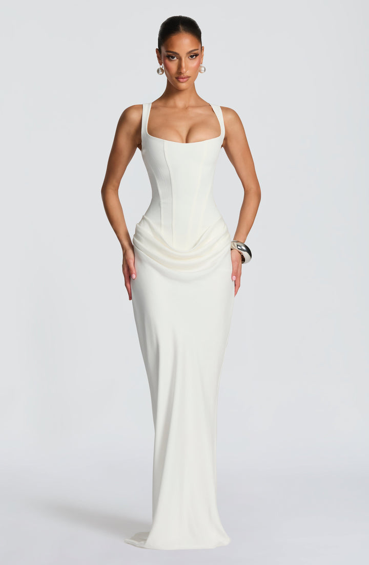 CELESTE™|SQUARE NECK MAXI DRESS