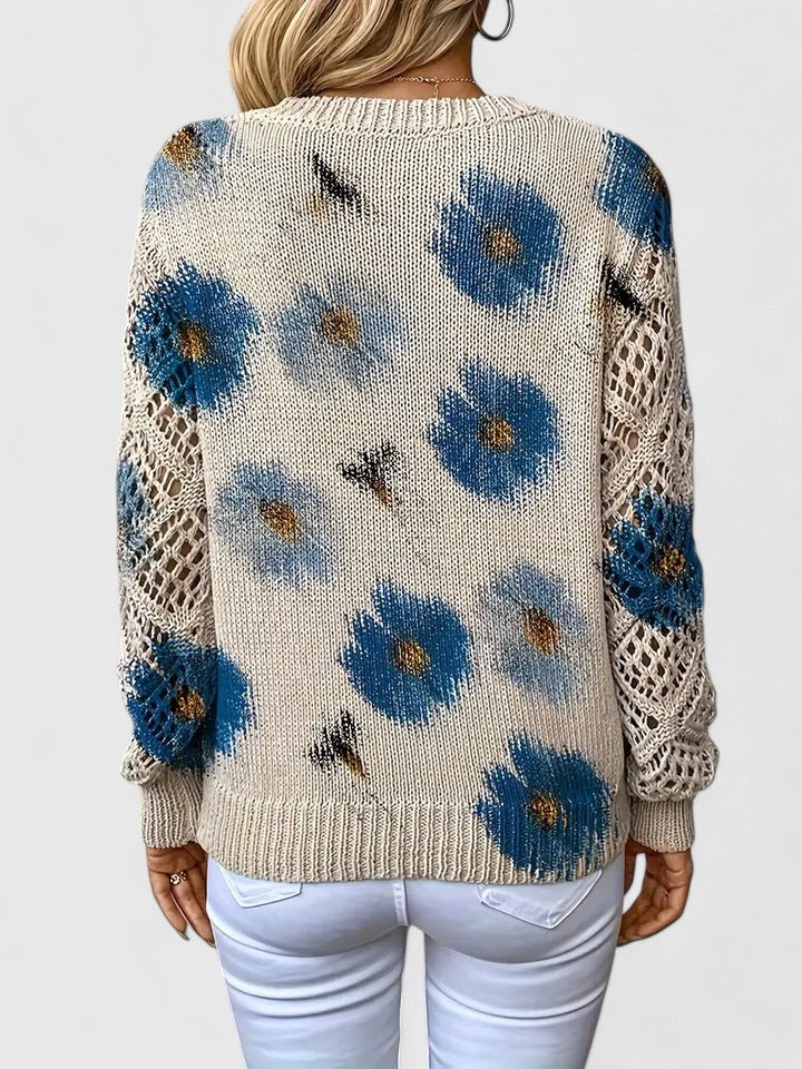 ELISE™|FLORAL SWEATER